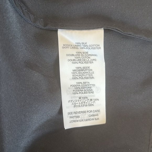 J. Crew Arabelle Size 14 Dress Navy Silk Chiffon Formal Bridesmaid Strapless - Picture 7 of 9